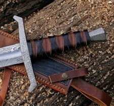 King Arthur Excalibur Sword Full Tang Handmade Damascus Replica picture