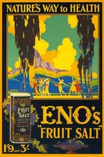 Nature's Way to Health Eno's Fruit Salt Vintage Ad Poster - 28x40