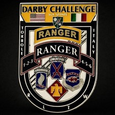 RARE Army Ranger Fort Smith Darby Challenge William O. Darby Challenge Coin picture