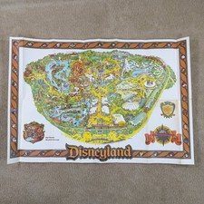 Vintage 1979 Disneyland Souvenir Wall Map Poster Big Thunder Mountain 44x30 RARE picture