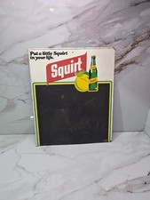 Vintage Squirt Metal Painted Chalk Board Advertisment Sign BOTTOM CUT* Soda Menu picture