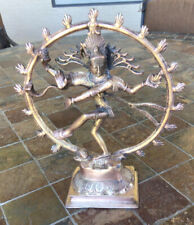 vintage bronze Nataraja Statue 14” Dancing Hindu God 7.5 Lb picture