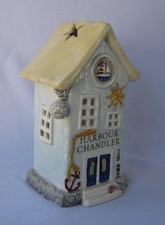 Unique Blue Sky Goldminc HARBOR CHANDLER Ceramic Tealight Candle Holder picture