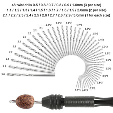 49pcs/Set HSS Mini-Micro Spiral Hand Push Drill Chuck Drill Pin Vise Bit picture
