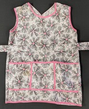 Mid Century Atomic Homemade Vintage Kitchen Cotton Smock Apron Starburst picture