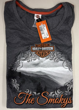 Harley-Davidson The Smokys Smoky Mountain Maryville TN Graphic T-Shirt LG picture