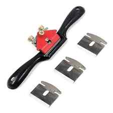 Metal Spokeshave Adjustable Spoke Shave Woodworking Hand Cutting Tool W/ Blades picture