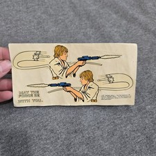 Vintage 1977 Star Wars Decal Sheet Luke Skywalker With Blaster picture