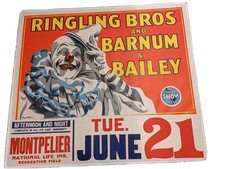 Ringling Bros Barnum & Bailey Original Vintage Poster Circus 1945 Odd Rare 30×40 picture