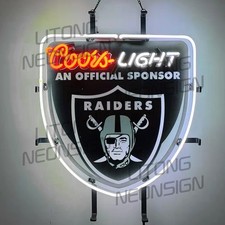 US STOCK Las Vegas Raiders Coors Light Neon Sign 19