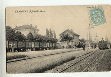 France CPA - CRAPONNE (Rhône) La Gare - Vintage Postcard picture