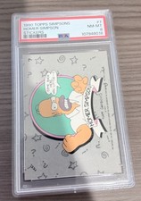 1990 Topps The Simpsons #7 Homer Simpson ROOKIE Stickers PSA 8 picture