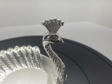 Peacock silver Candy Dish or tray 6.3