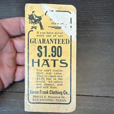 1911 “Aaron Frank Clothing San Antonio Texas” Pocket Notebook picture