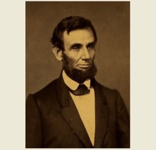 First Abraham Lincoln President PHOTO 1861, Portrait Art, Civil War President . picture