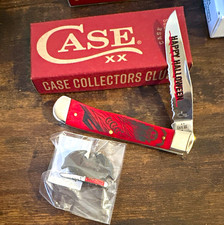 Case XX CCC Halloween Dark Red Smooth Bone Trapper 6154 SS Serrated Clip 2026 picture
