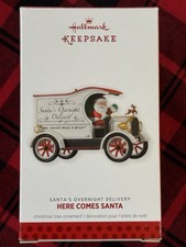 HALLMARK 2013 HERE COMES SANTA SANTA'S OVERNIGHT DELIVERY ORNAMENT picture