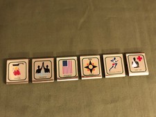 Vintage BSA Boy Scouts of America Official Achievement Belt Slide Loop Lot (x6) picture