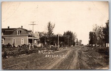 RPPC 1912 Dirt Road Scene Artesian South Dakota Rare ANTIQUE Postcard 8500 picture