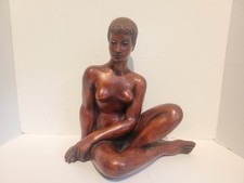Vintage A C H A T I T H A N D A R B E R T Cherry Wood? Nude Figurine picture