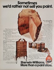 Sherwin Williams Stain Print Ad 1972 Vintage Ephemera Wall Art Decor picture
