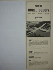 1959-60 PUB AVIONES HUREL-DUBOIS MEUDON HD 321 HD 34 IGN HD 332 HD 37 FRENCH AD picture