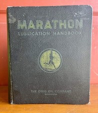Vintage 1930s/40s MARATHON Lubricantion Motor Oil Mechanics Hand Book Binder picture