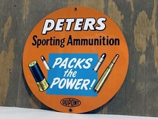 Peters Shooting Sporting Ammunition Hunting Gun Vintage Style Metal Sign picture