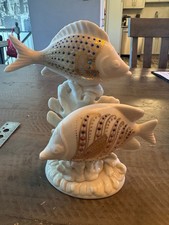 Lenox China Jewels 1993 Double Tropical Fish Figurine Pre Owned Excellent Cond picture