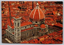 Postcard Florence Italy Duomo Firenze Aerial View Cathedral Roofs Landmark picture