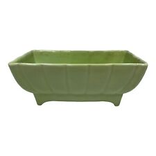 Vintage Hull Pottery 405 USA Rectangular Green Glazed Pottery Succulent Planter picture