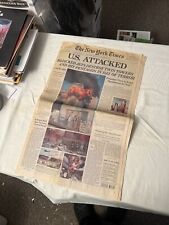 SEPTEMBER 12, 2001 EDITION OF THE NEW YORK TIMES —THE DAY AFTER 9/11 ATTACK. picture