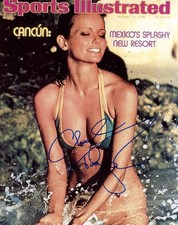 CHERYL TIEGS SIGNED 8x10 PHOTO SPORTS ILLUSTRATED SWIMSUIT MODEL BECKETT BAS picture