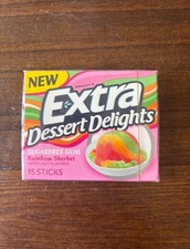RARE extra Rainbow Sherbet Extra Dessert Delights Chewing Gum DISCONTINUED picture