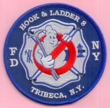 New York City Fire Dept Ladder   8 Patch Tribeca Ghostbusters Round picture