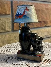 Vintage 1950s Japan Black Cat Table Lighter Memory of Japan Mt Fuji MCM Kitsch picture