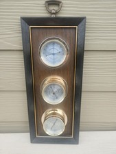 Vintage Springfield 3 In 1 Wall Weather Station Thermometer Barometer Humidity W picture