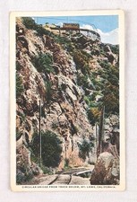 Mt Lowe California Circular Bridge Train Track Postcard  picture