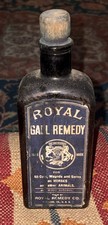 Antique RARE Royal Gall Remedy Medicine Bottle w Cork Portland Maine Vet Horse picture