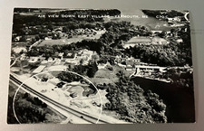 Antique RPPC Postcard - Air View Down East Village, Yarmouth, Maine - UNPOSTED picture