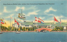 Vintage Postcard Swan Boats On Medial Lake Golden Gate Exposition San Francisco picture