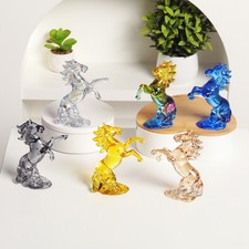 Crystal Gallant Horse Figurine Collectible Glass Horse Ornament Home Decor picture