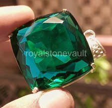117 Ct Natural Green Emerald Cushion Shape 925 Silver Pendant IGL Loose Gem 6YHV picture