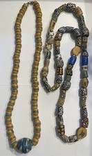 Antique Venetian Millefiori African Trade Beads, Necklace Lot picture