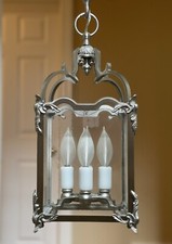 Brush-Everard Style Hall Lantern Chandelier Colonial Williamsburg Pewter Finish picture