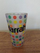 Vintage Harrah’s Casino Frosted Glass w/ Polka Dot design, Hard to Find, 6'' EXC picture