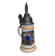 Vintage Army Military 1902-04 Beer Stein Pewter Germany Meine Sienslzeir AB39 picture