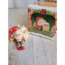 Enesco snoozer elf Santa's helper flour North Pole Village accessory Xmas figure picture