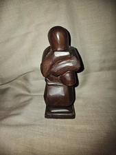 Ebony Wood Hand Carved Man Sculpture Statue African/Asian Folk Art 7