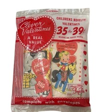 1950’s 35 Children’s Valentines cards, Original packaging unopened cards NOS picture
